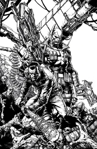 Cover of CVR E David Finch Youngblood Team Up B&W Virgin Var (Mr)