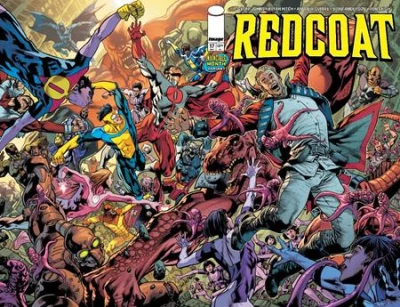 Cover of CVR D Bryan Hitch & Brad Anderson Invincible Team Up Wraparound Var