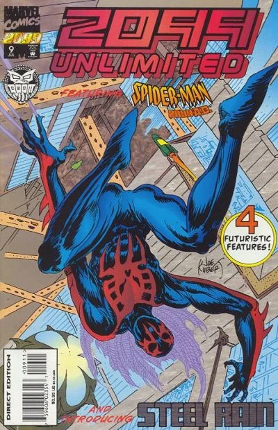 Cover of Night of the Impaler; The Secrets of Spider-Man 2099; Steel Rain; The Dump