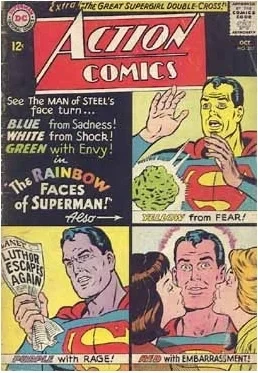 Cover of Superman's Rainbow Face!; The Great Supergirl Double-Cross!