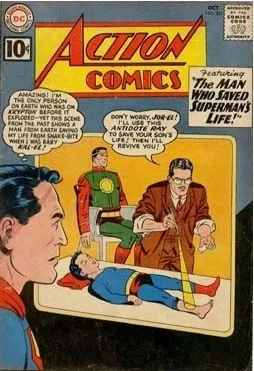 Cover of The Man who saved Kal-El's Life! / The Secret of the Time-Barrier!