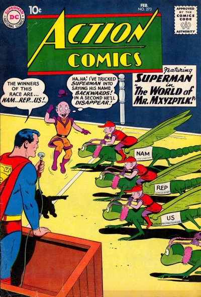 Cover of The World of Mr. Mxyzptlk! / The Supergirl of Two Worlds