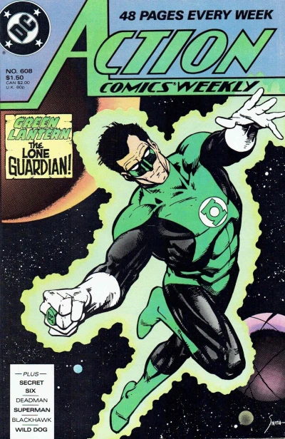 Cover of Where the Heck is Green Lantern? / "Moral Stand" Chapter Eight: Winged Dog / Blind Impulse / Questions and Mysteries / Chapter Eight Gala Reception / Another Fine War Conclusion!