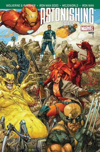 Cover of Madripoor Mixup; Iron Man 2020: Endless Stolen Sky Part 1; Iron Man: Making an Appearance: Bobby and Sam in Mojoworld