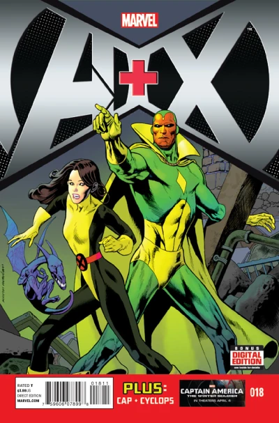 Cover of The Vision + Kitty Pryde; Captain America + Cyclops: Part 6