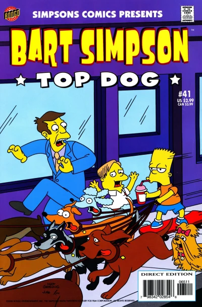 Cover of No Such Thing As A Free Comic; Bart Hears A What?;  Angry Dad