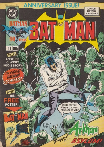 Cover of This Way Lies Madness!; The Great Batman Contest; Asylum Sinister!