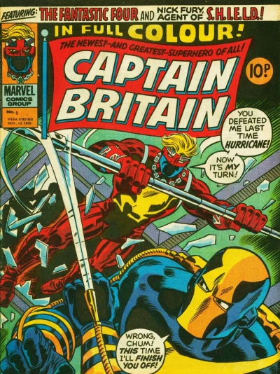 Cover of Captain Britain has been beaten!
