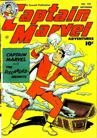 Cover of Captain Marvel Battles the Discarded Instincts; Captain Marvel Battles the Unknown Danger; Captain Marvel and the Strange Time Circus