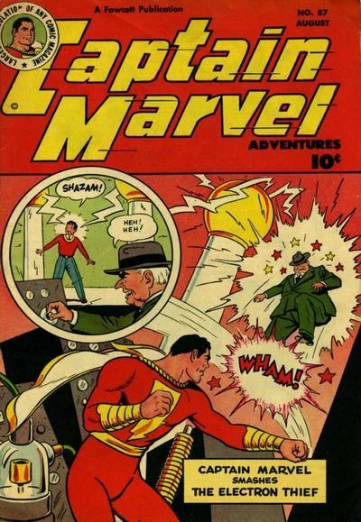 Cover of Captain Marvel Smashes the Electron Thief