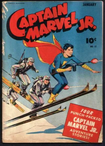 Cover of Capt. Marvel Jr. Dispossesses a Nazi