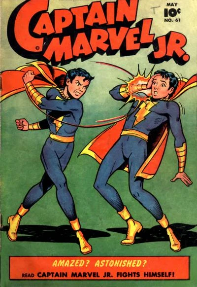 Cover of Capt. Marvel Jr. Fights Himself