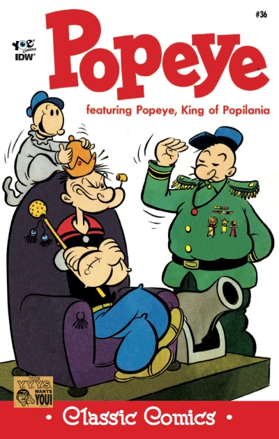 Cover of King Popeye of Popilania; Pappy's Spook; The Atomic Brain!