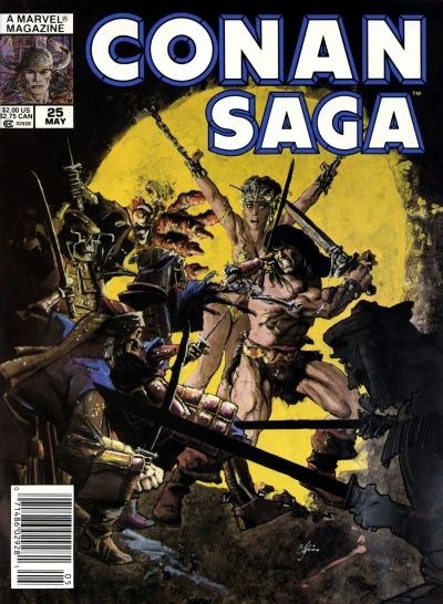 Cover of Conan the Conquerer part 4; Rattle of Bones; The Chaykin Barbarians; Wizards of the Black Sun