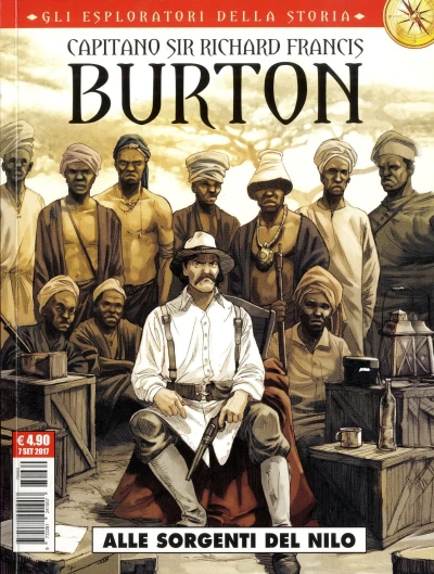 Cover of Gli esploratori della storia 4: Capitano sir Richard Francis Burton: Alle sorgenti del Nilo