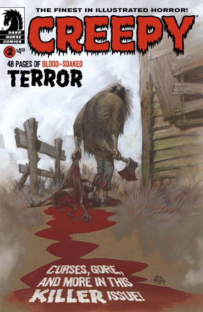 Cover of Human Nature; Muscle Car; Drawn Out; The Curse; Loathsome Lore; A Creepy Classic: The Shadow of the Axe;