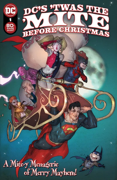 Cover of At Home Alone in Titans Tower; The Princess Switcheroo!; Lex-Tacular Christmas Carol; Riddler on the Roof; The Santa Copies; Streaks in the Sky; It's a Bunkerful Life; Wonderful Toys