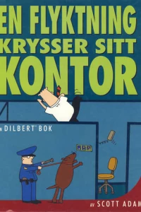 En flyktning krysser sitt kontor