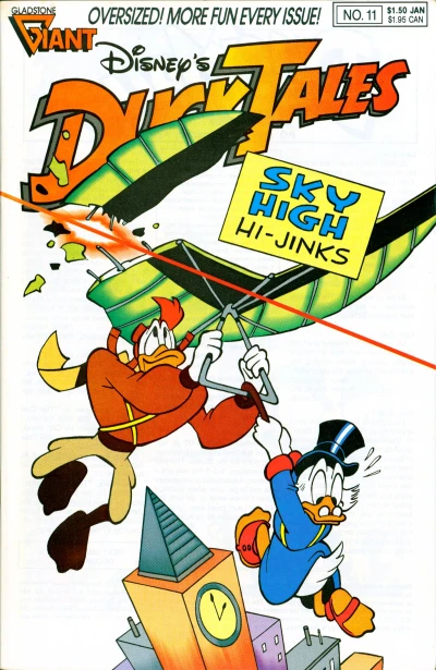 Cover of Sky-High Hi-Jinks; Gyro Gearloose:The Odd Order; Cave of Ali Baba; Gyro Gearloose:The Bird Camera; The Magic Lamp