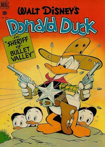 Cover of Walt Disney's Donald Duck in Sheriff of Bullet Valley
