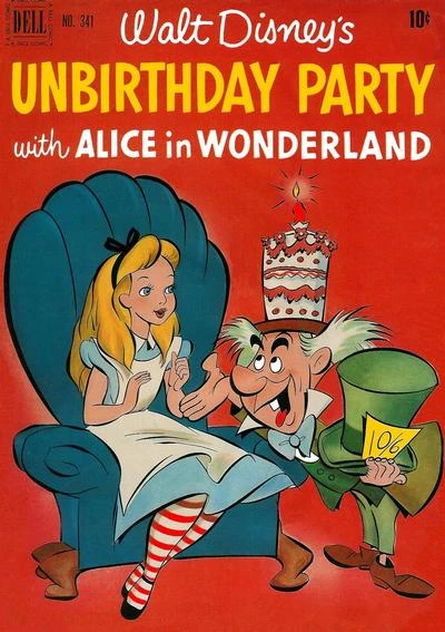 Cover of Walt Disney's Unbirthday Party with Alice in Wonderland