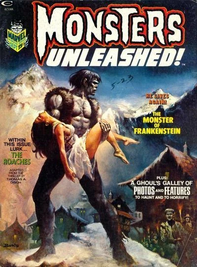 Cover of Frankenstein 1973; Lifeboat!; The Madman; Sword of Dragonus; The Roaches!
