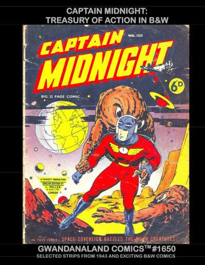 Cover of Captain Midnight: Treasury of Action in B&W