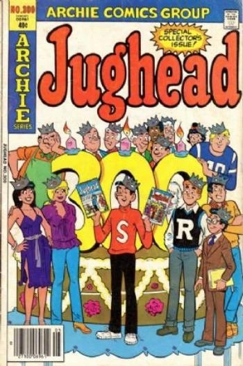 Cover of Anniversary Waltz; In Plain English!; Jughead's Gag Bag; Food for Thought; Cross Purposes; The Lollipop Kid