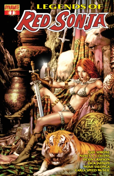 Cover of Legends of Red Sonja; Eyes of the Howling God; La Sonja Rossa