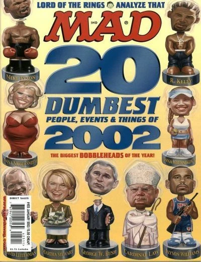 Cover of The 20 Dumbest People, Events and Things of 2002