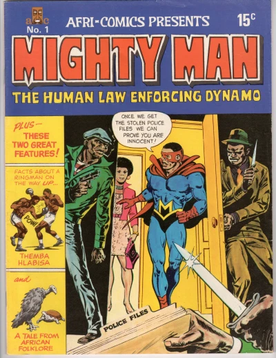 Cover of Afri-Comics Presents Mighty Man the Human Law Enforcing Dynamo