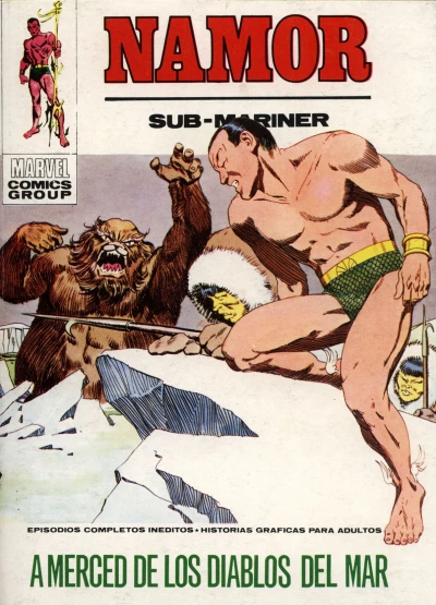 Cover of A merced de los diablos del mar