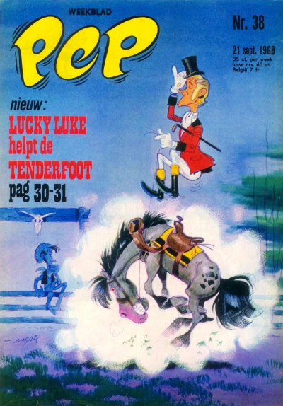 Cover of Lucky Luke helpt de tenderfoot