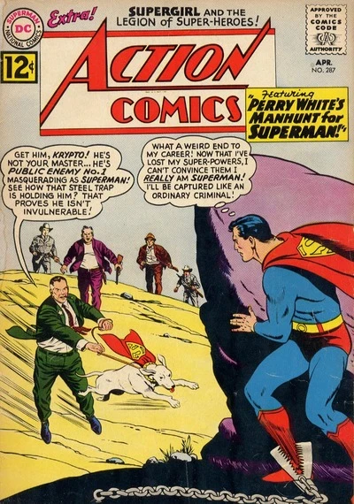 Cover of Perry White's Manhunt For Superman! / Supergirl's Greatest Challenge!