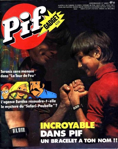 Cover of Incroyable dans Pif: Un bracelet a ton nom!! (426)