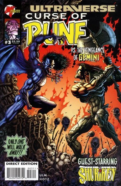 Cover of Rune vs. the Vengeance of Gemini.  Only one will walk away!