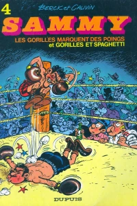 Les gorilles marquent des poings et Gorilles et spaghetti