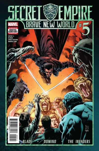 Cover of Blade in "Lessons;" Domino in "Super Hot;" The Invaders in "Sanctuary" Part 5