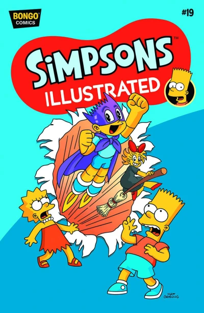 Cover of The Simpsons Comics Internationale!; Bartmanga! featuring Robartman!; Cooking with Kang and Kodos