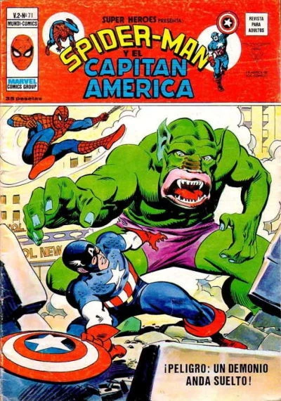 Cover of Spider-Man y el Capitan America