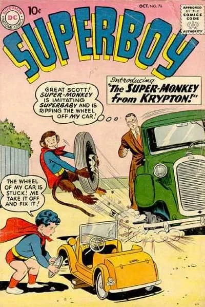 Cover of The Super-Monkey from Krypton! / The Biggest Bully in Smallville! / The Day Clark Kent Got a Haircut!