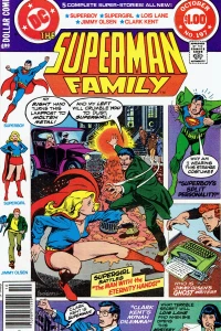 Superboy's Split Personality / Clark Kent's Mynah Dilemma / The Daughter Who Came C.O.D. / The Ghost Writer Riddle! / The Man with the Eternity Hands!