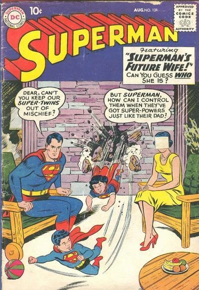 Cover of The Menace Of Mr. Mxyzptlk! / Superman's Future Wife! / The Unknown Super-Deeds