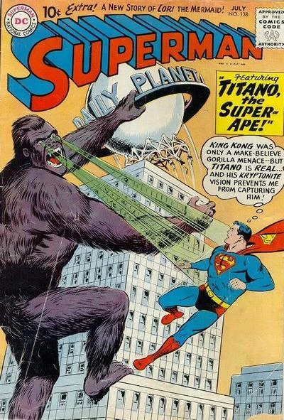 Cover of Titano, The Super-Ape! / Superman's Black Magic! / The Mermaid From Atlantis!