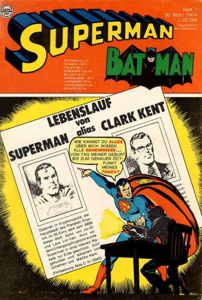 Cover of Lebenslauf von Superman alias Clark Kent