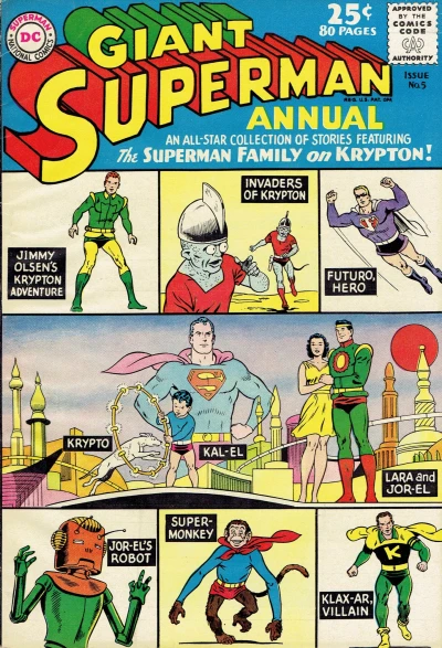 Cover of The Superman Family on Krypton!