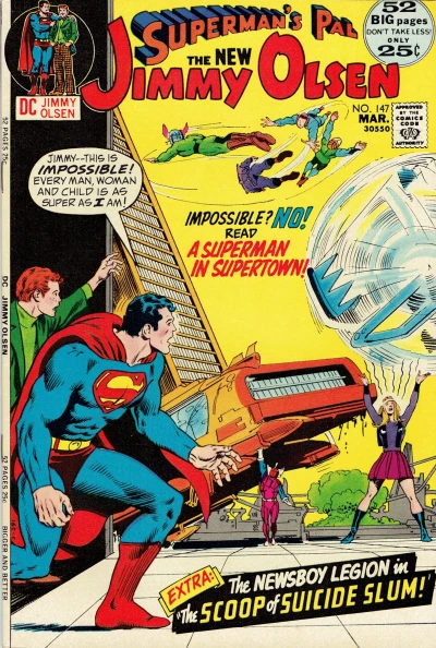 Cover of A Superman in Super-Town!; The Scoop of Suicide Slum!