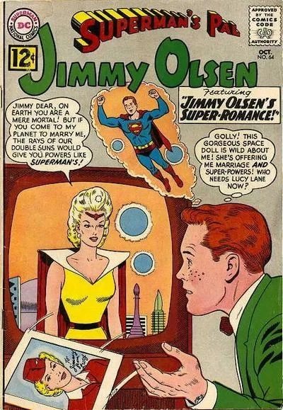 Cover of Jimmy Olsen, Hollywood Star! / Jimmy Olsen's Fiery Friends! / Jimmy Olsen's Super-Romance!