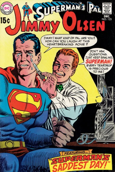 Cover of Superman's Saddest Day!; The Spendthrift and the Miser