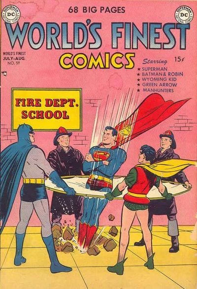 Cover of Superman's Super Hold-Up / The Case of the Vanishing Arrow / The Bush Trackers / The Men Who Stole Roads / Race History Will Never Forget / The Joker's Aces